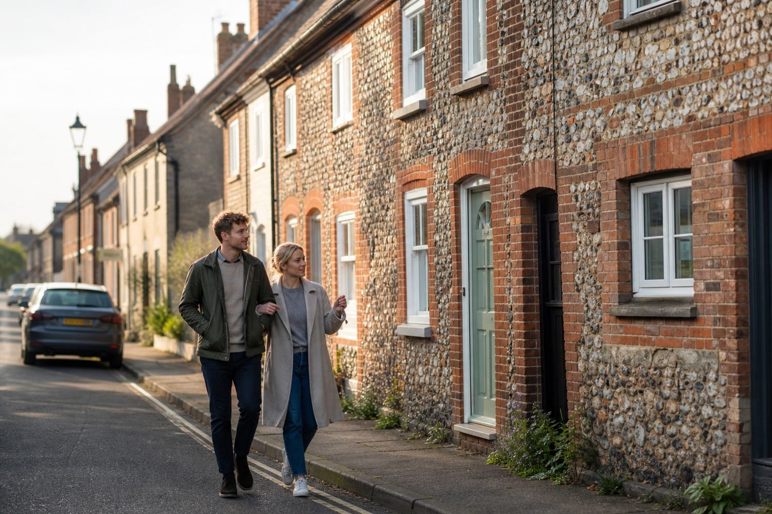 Norfolk street scene illustrating the UK housing market