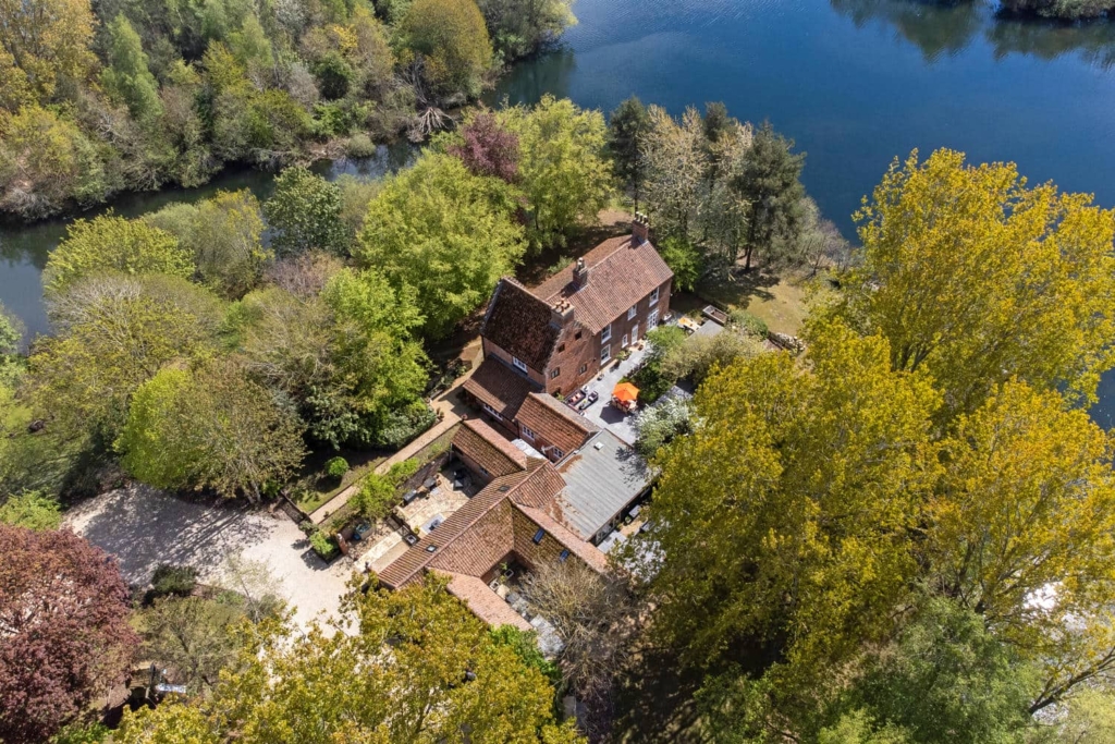 Norfolk property aerial view