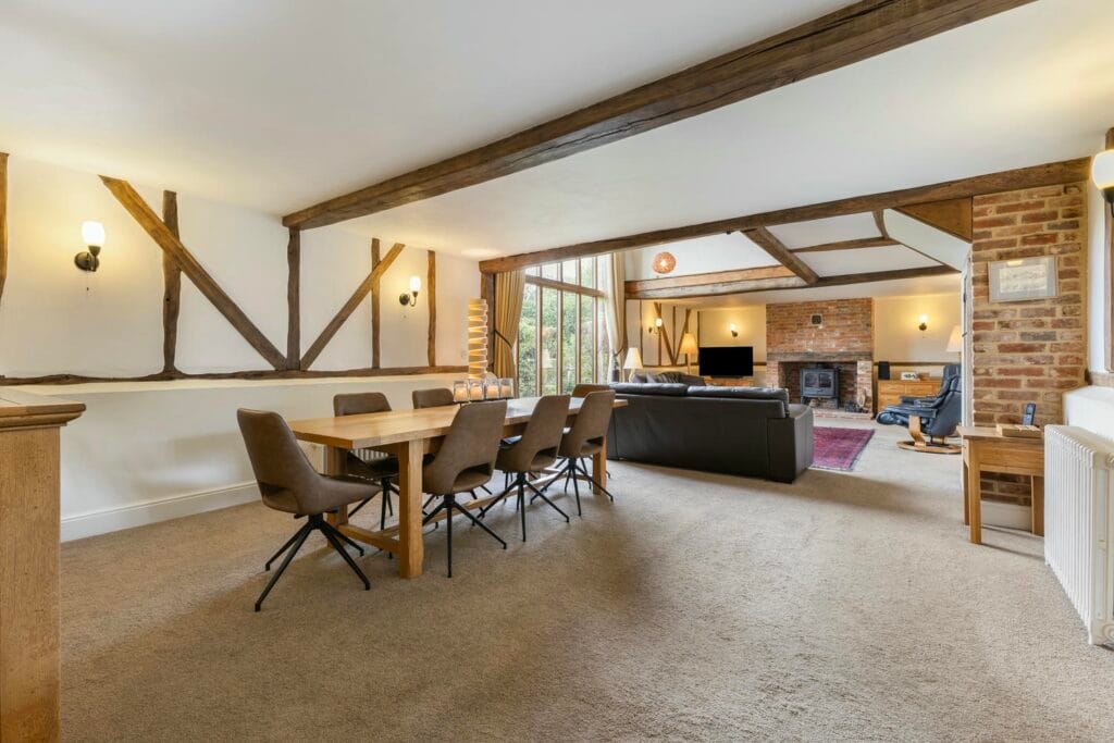 The dining area