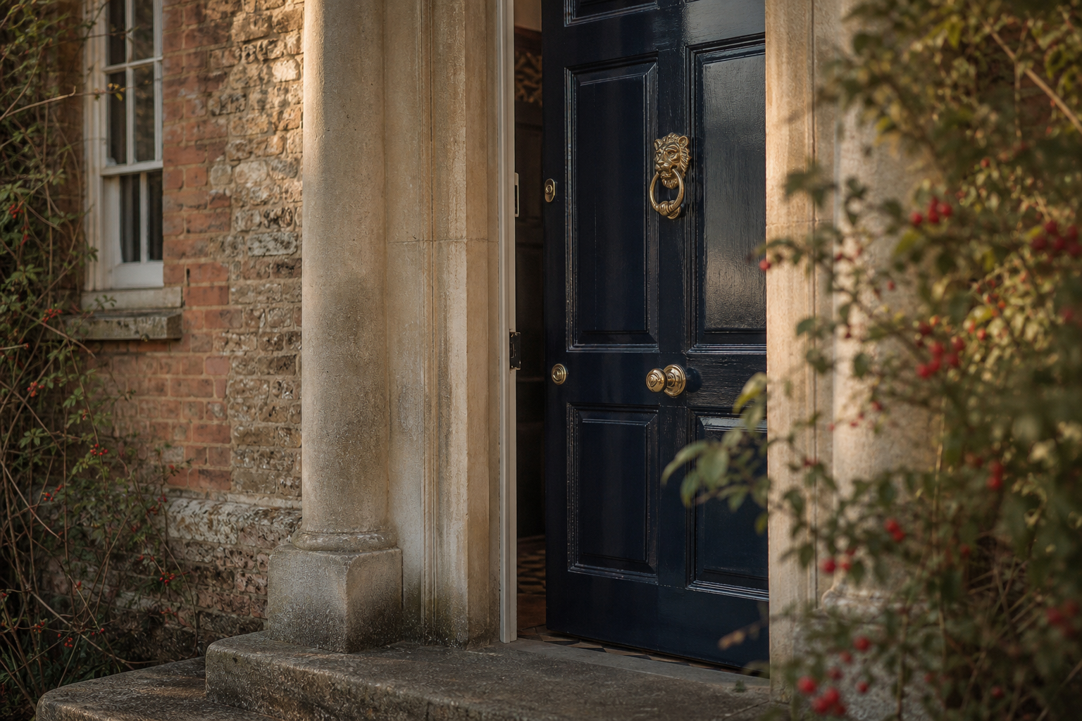 Premium property front door - preparation and presentation in luxury home sales