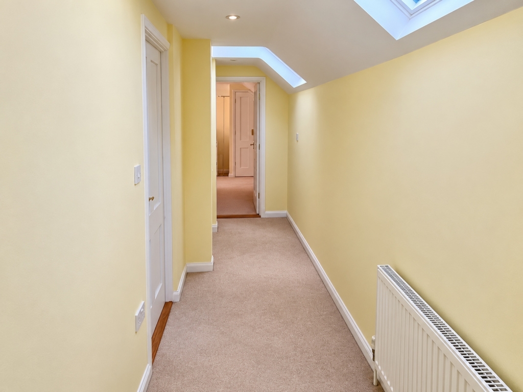 Upstairs landing with skylight in Loddon Hall Cottage, Norfolk