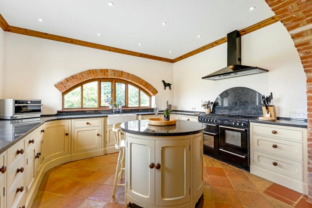 Elegant country kitchen with island