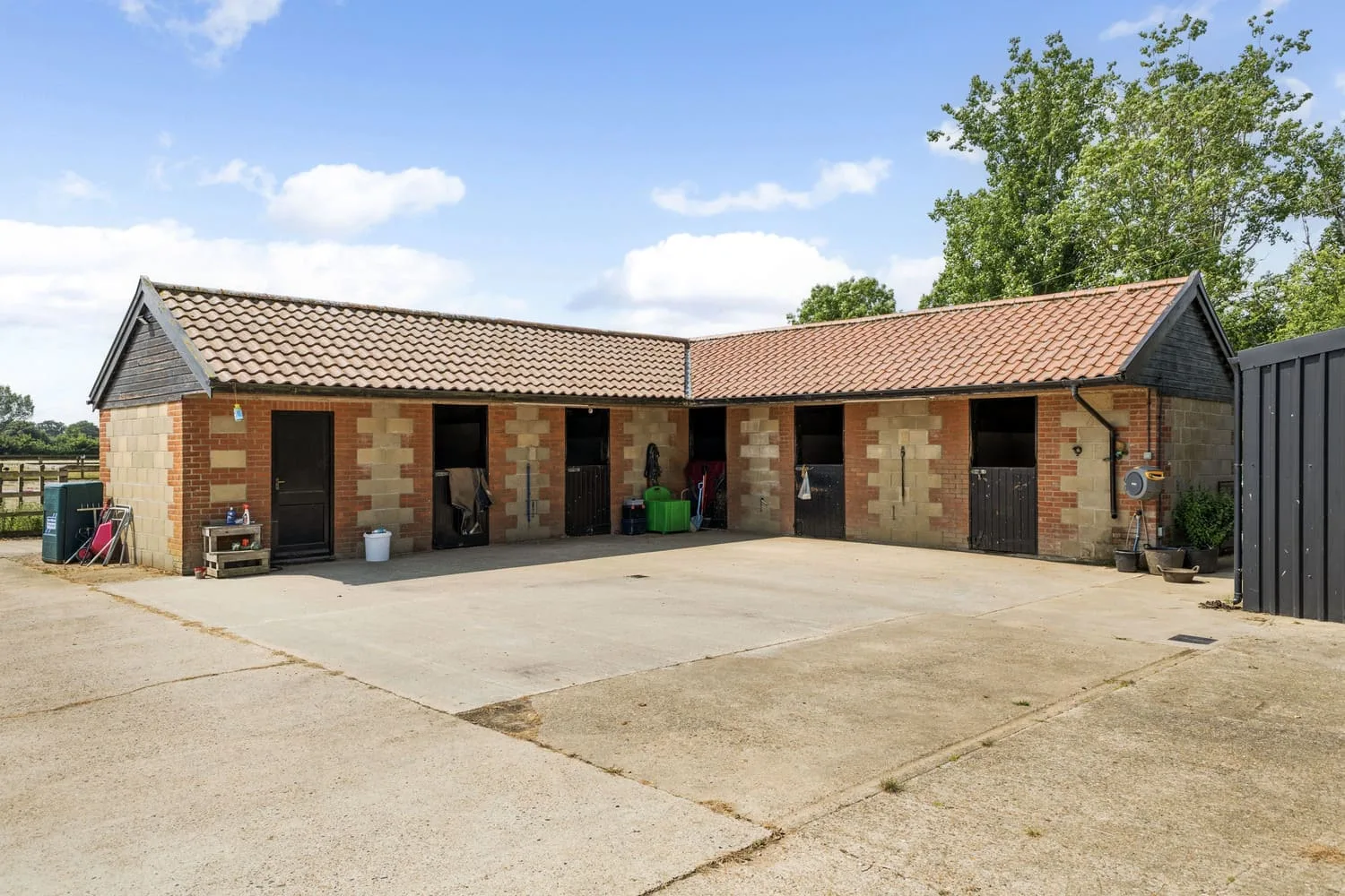 contemporary barn conversion in rural Norfolk with equestrian facilities