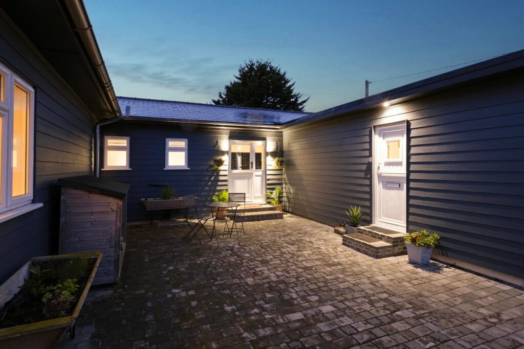The Front Courtyard at dusk