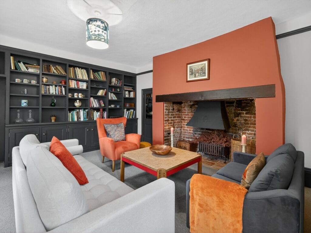 Fireplace and snug seating