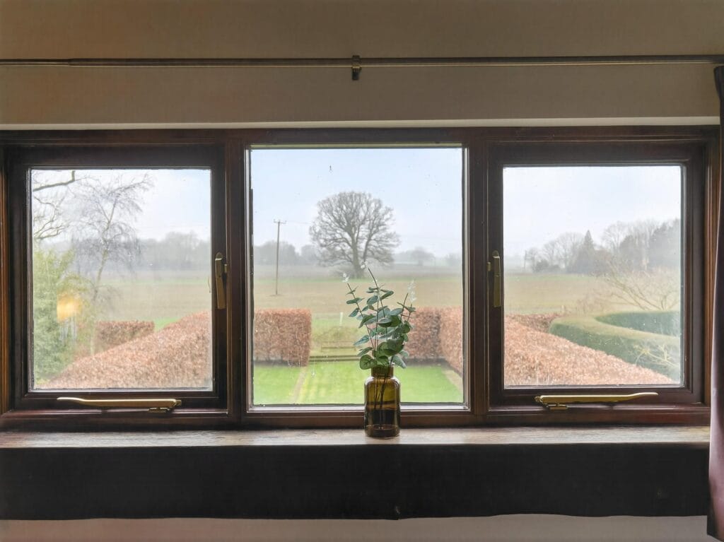 Rural views through window