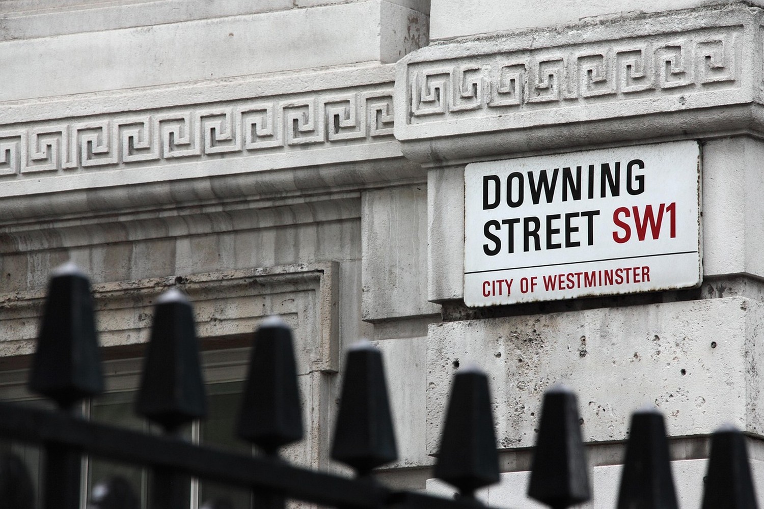 Downing Street SW1 sign, City of Westminster, London