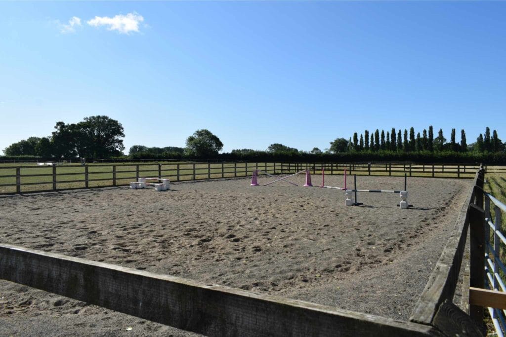 Equestrian property with outdoor menage stables and paddocks in the Norfolk countryside